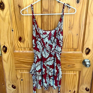 GARAGE Leaf Print Romper